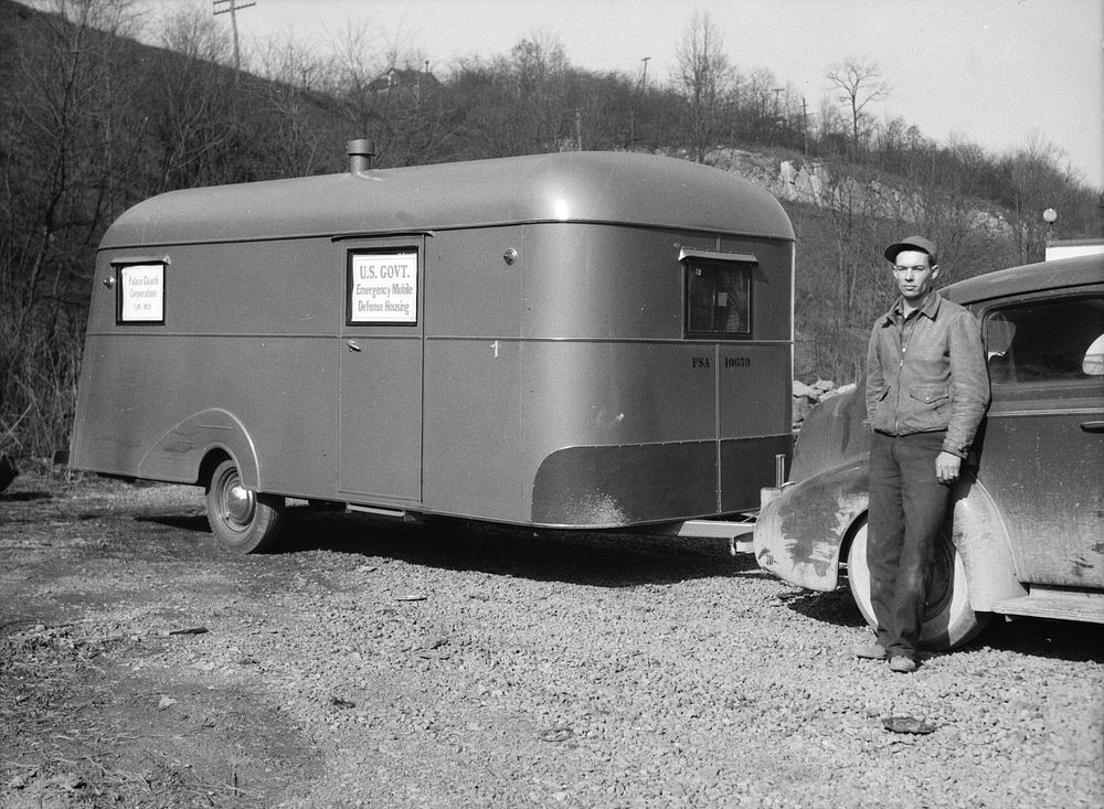 A demonstration of Farm Security Administration trailers. Trailer for defense workers. Washington, D.C.. Sourced from the…