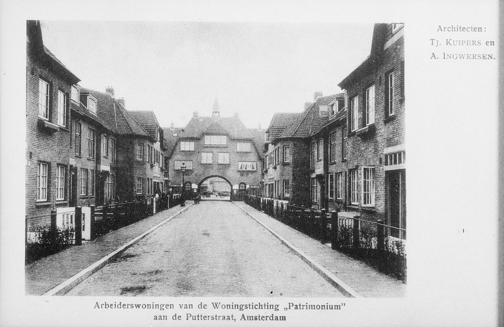[Untitled photo, possibly related to: Amsterdam, Netherlands. Workers' houses of the Patrimonium Housing Association on the…