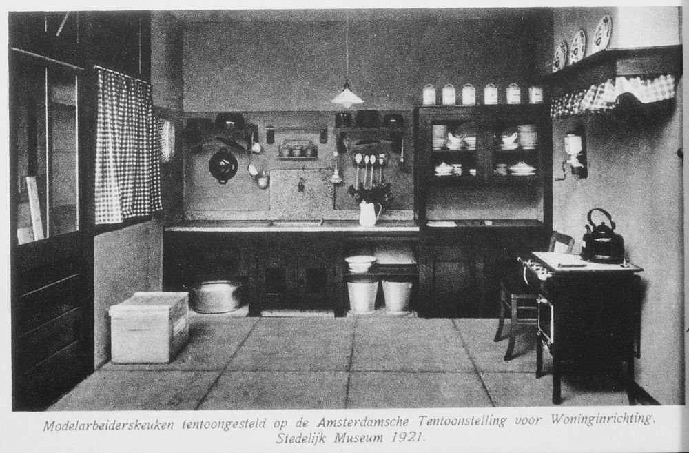 [Untitled photo, possibly related to: Amsterdam, Netherlands. Model room for a worker's house at the Amsterdam exhibition of…