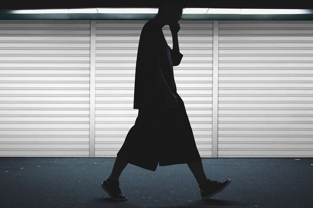Person walking silhouette