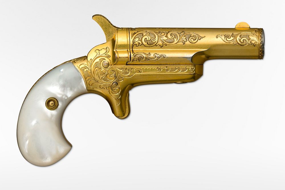 Colt Percussion Pistol (1870), vintage gold weapon. Original public domain image from The MET Museum. Digitally enhanced by…