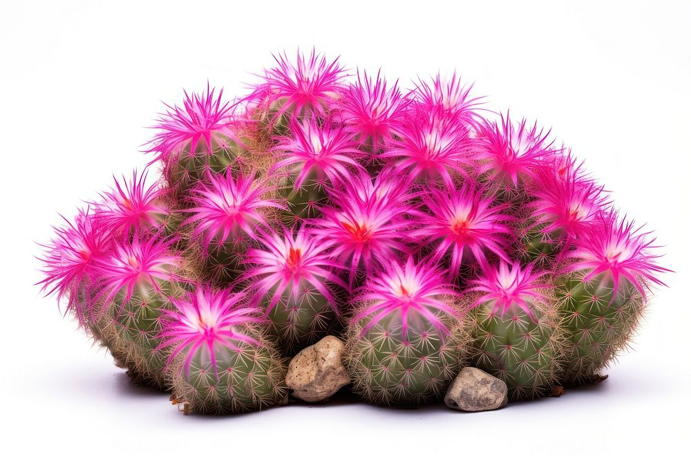 Cactus flower plant white background. AI generated Image by rawpixel.