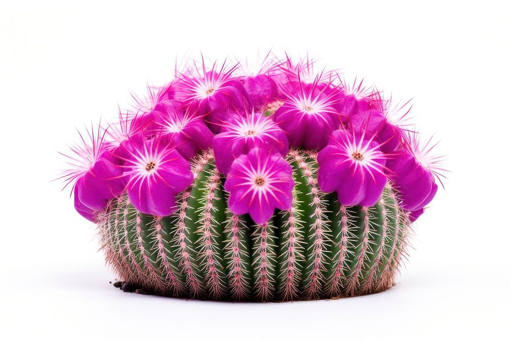Cactus flower plant white background. AI generated Image by rawpixel.