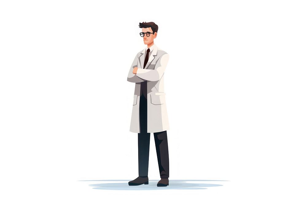 Doctor adult white background stethoscope. AI generated Image by rawpixel.