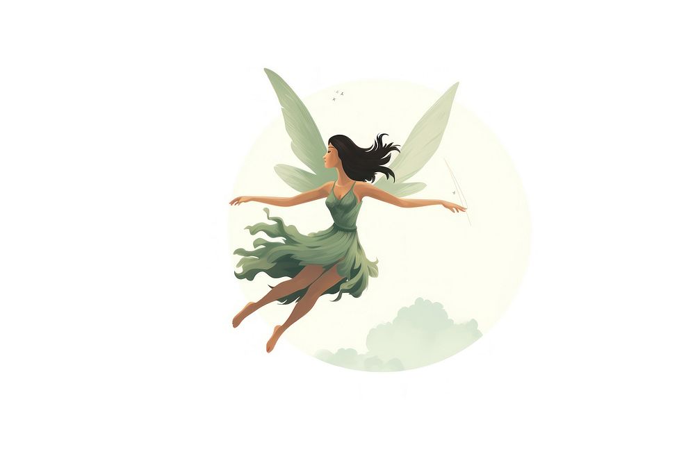 Dancing flying fairy adult. AI generated Image by rawpixel.