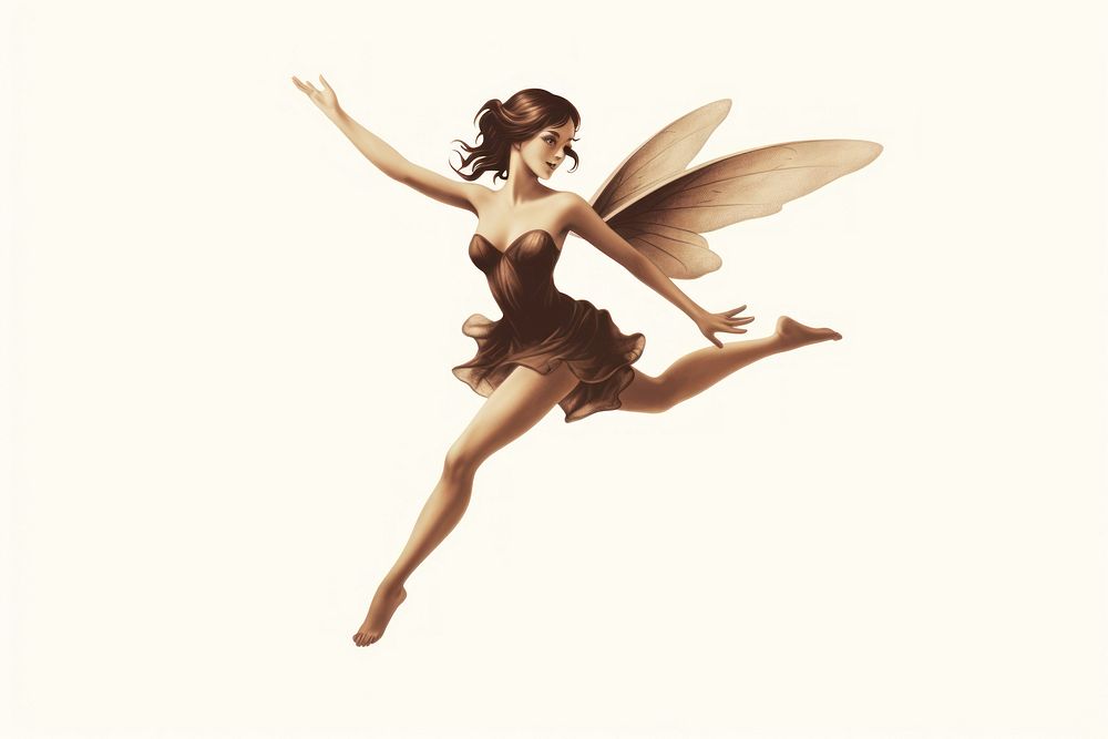 Dancing ballet flying fairy. AI generated Image by rawpixel.