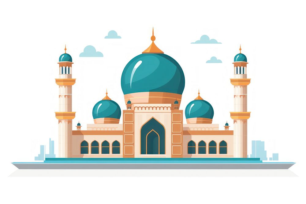 Architecture building mosque tower. AI generated Image by rawpixel.