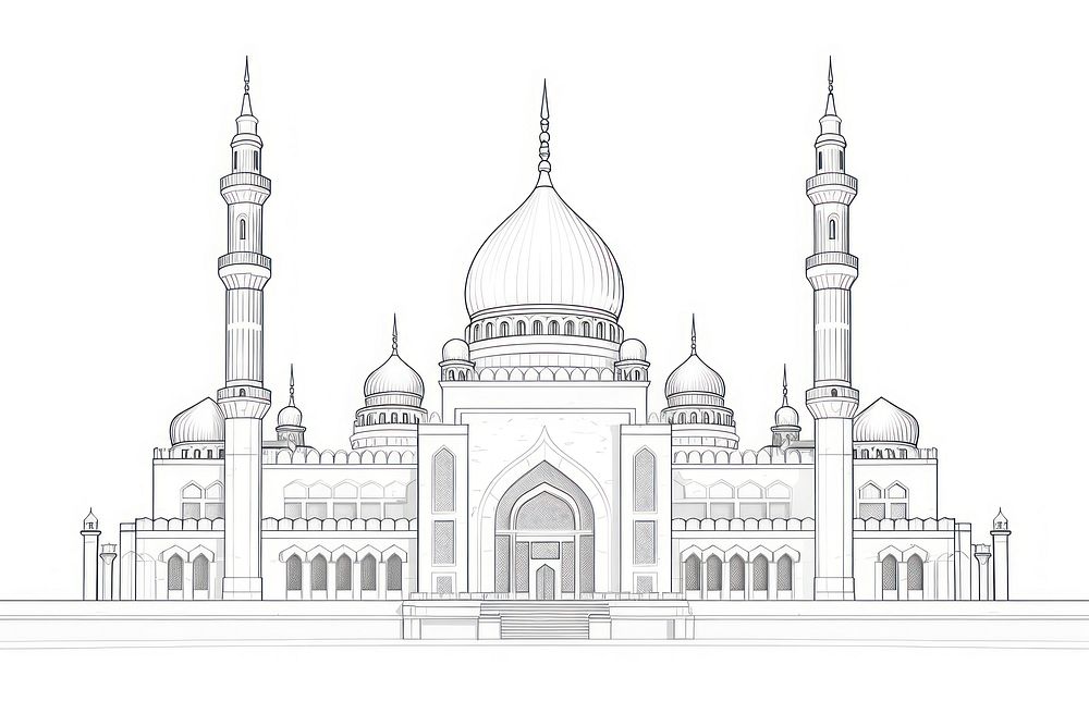 Drawing sketch architecture building. AI generated Image by rawpixel.