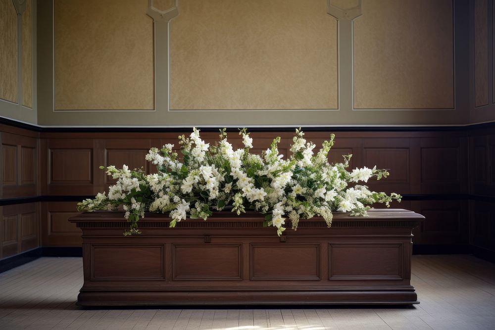 Flower funeral plant white. 