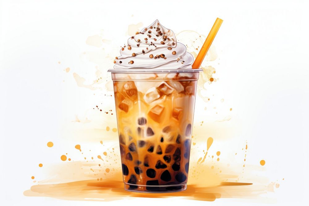 Drink refreshment disposable milkshake. AI generated Image by rawpixel.