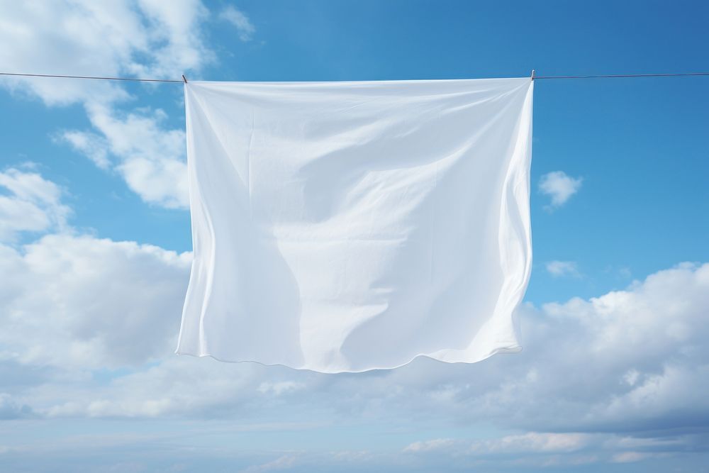 Sky outdoors white flag. 