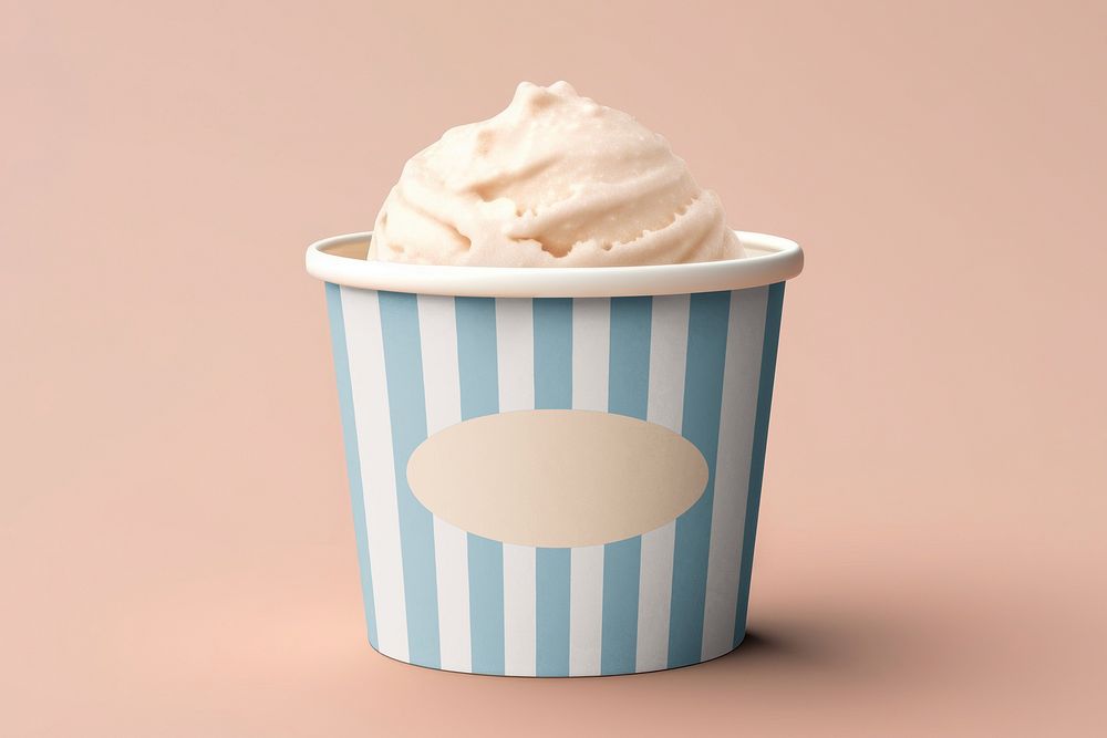 Ice cream cup, food packaging