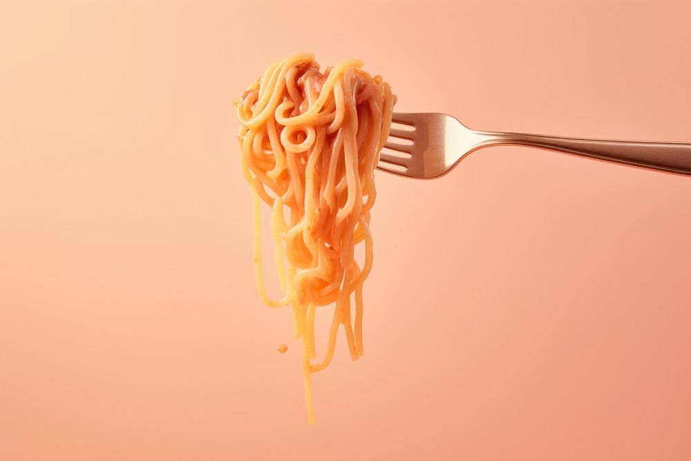 Pasta fork spaghetti food. AI generated Image by rawpixel.