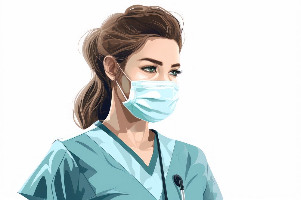 Adult nurse stethoscope protection. AI generated Image by rawpixel.