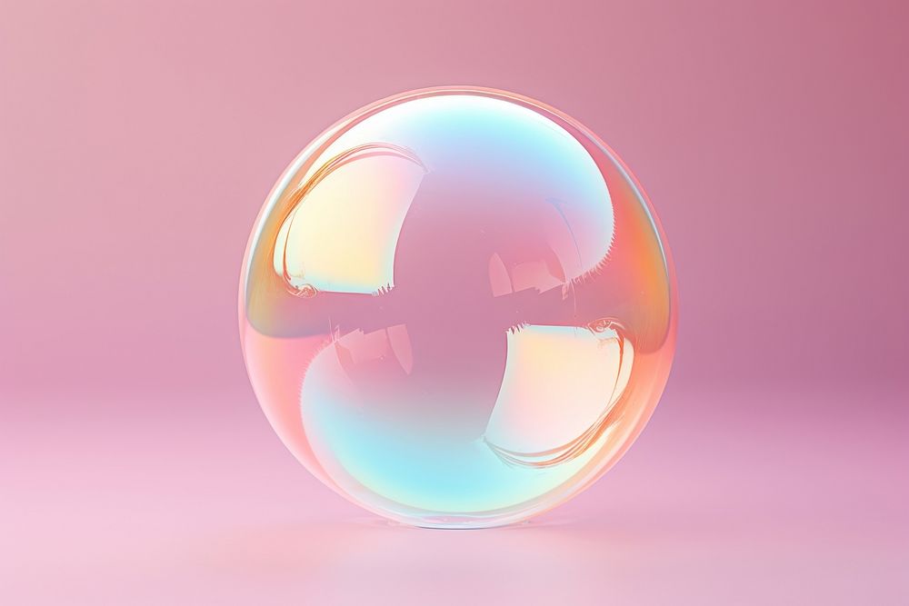 Bubble sphere transparent refraction. 