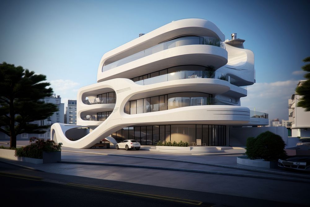 Architecture building vehicle city. AI generated Image by rawpixel.