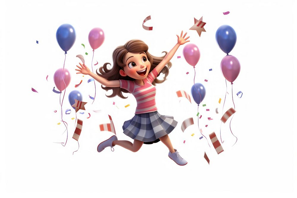 Dancing balloon party cute. AI generated Image by rawpixel.
