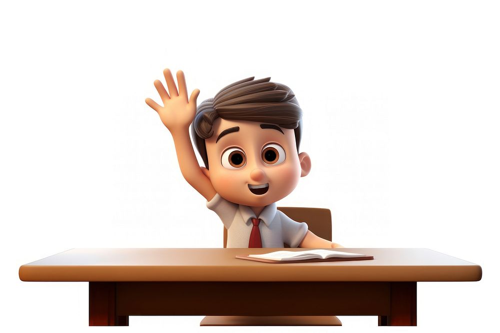 Cartoon table hand white background. AI generated Image by rawpixel.