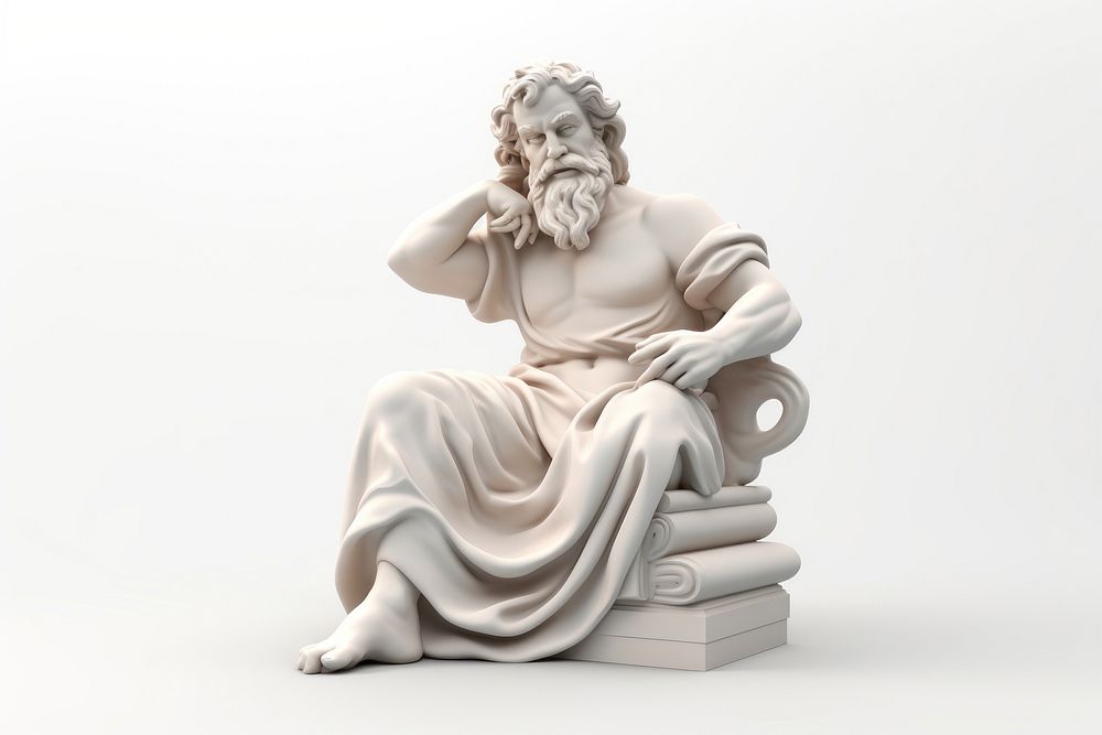 Sculpture figurine statue art. AI generated Image by rawpixel.