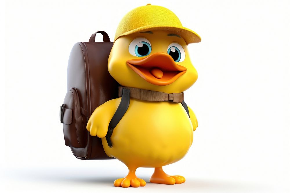 Backpack yellow duck toy. AI generated Image by rawpixel.