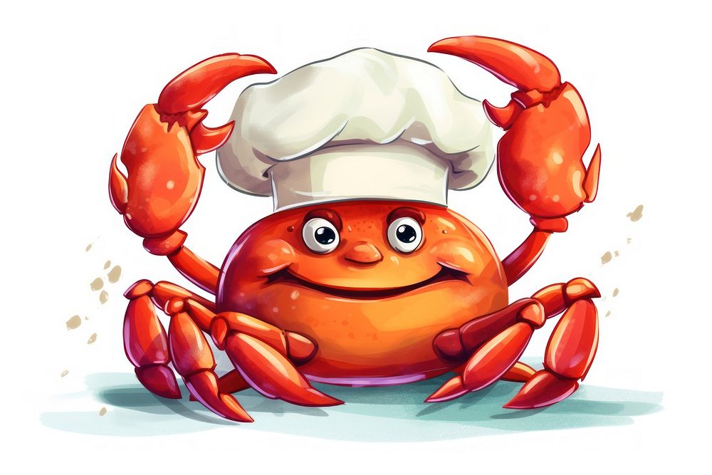 Crab seafood cartoon invertebrate. AI generated Image by rawpixel.