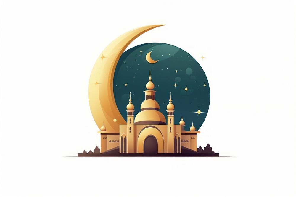 Moon architecture crescent building. AI generated Image by rawpixel.