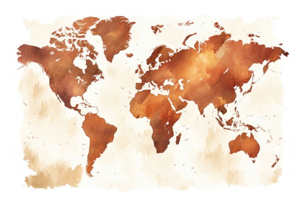 Map backgrounds world paint. AI generated Image by rawpixel.