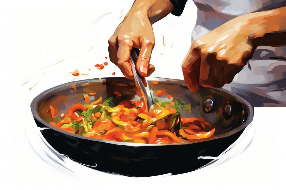 Vegetable cooking food hand. AI generated Image by rawpixel.