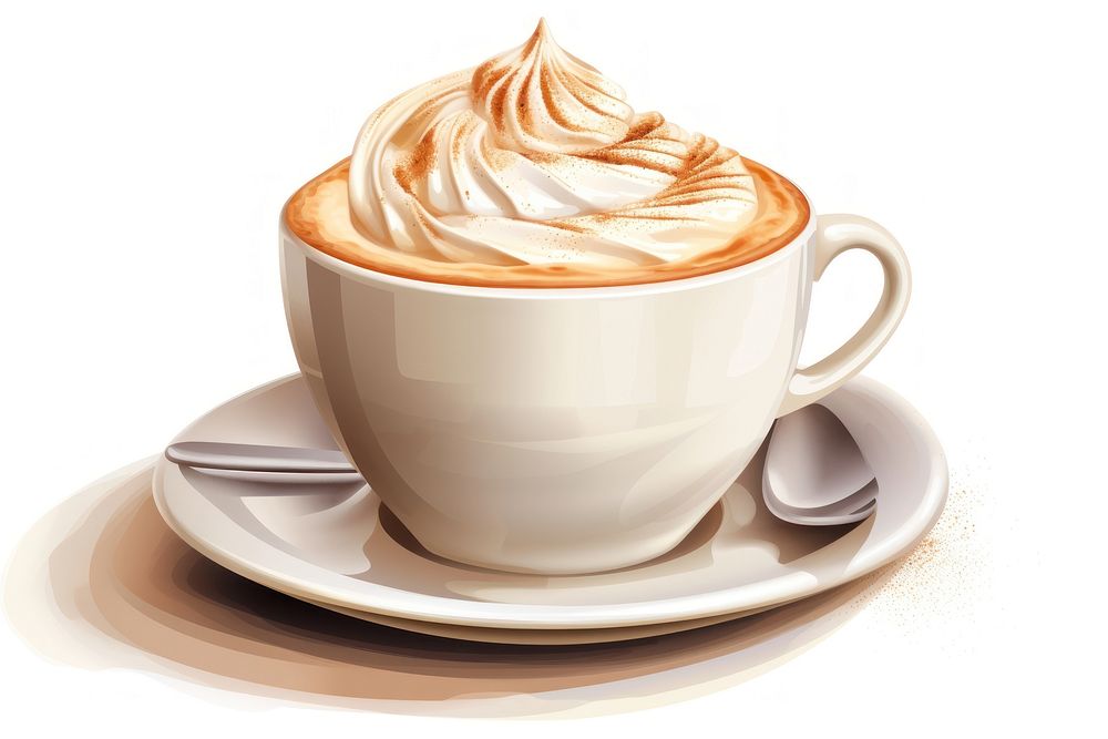 Coffee latte cup saucer. AI generated Image by rawpixel.