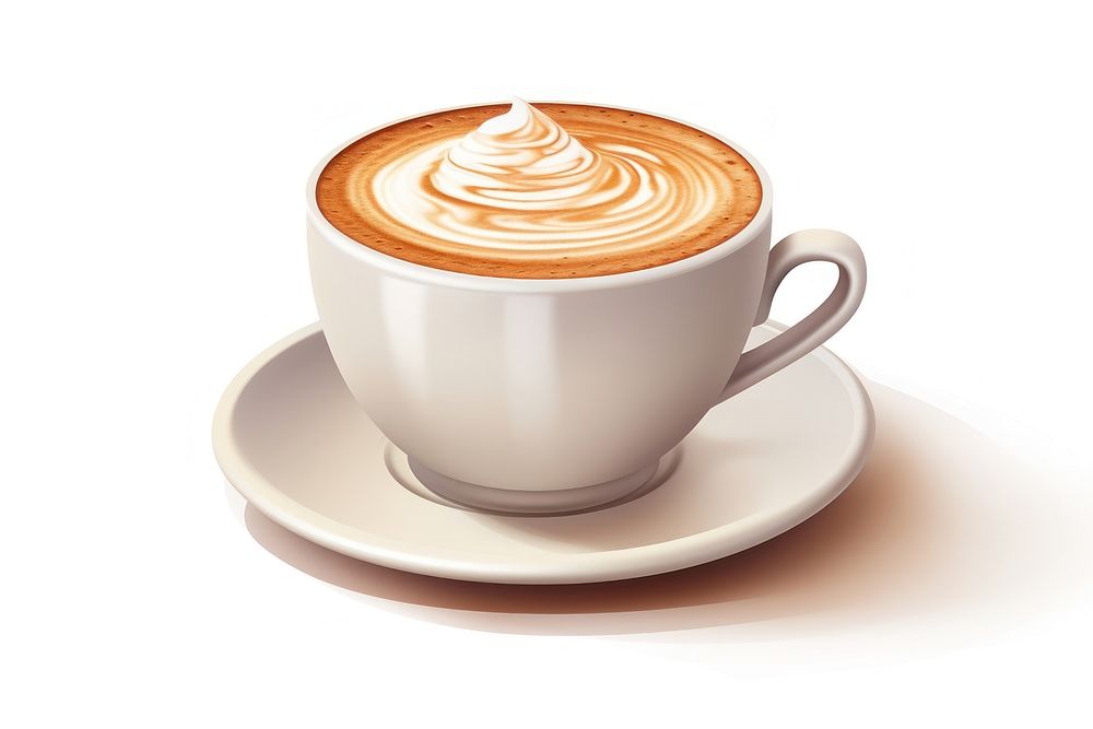 Coffee latte cup saucer. AI generated Image by rawpixel.