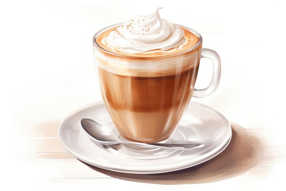 Coffee latte cup dessert. AI generated Image by rawpixel.