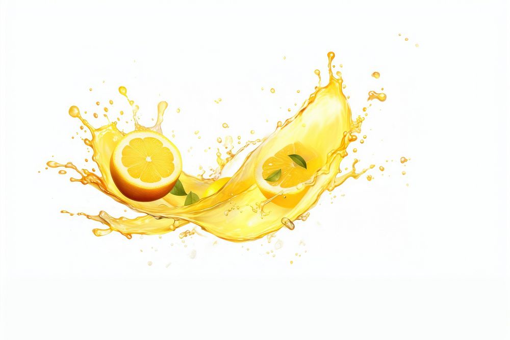 Lemon painting fruit juice. AI generated Image by rawpixel.