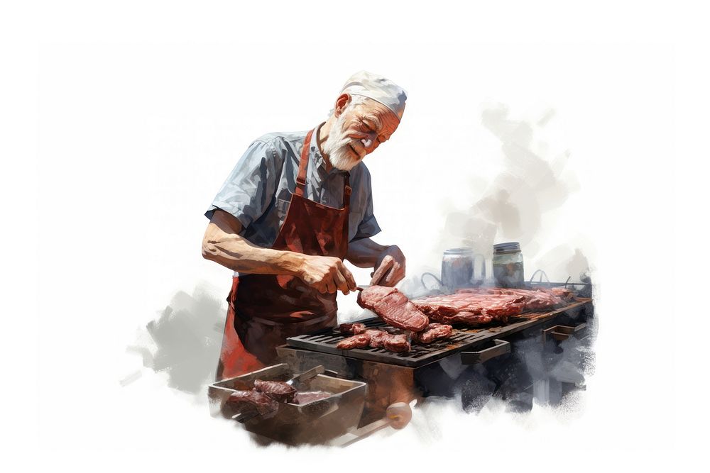 Cooking adult food bbq. AI generated Image by rawpixel.