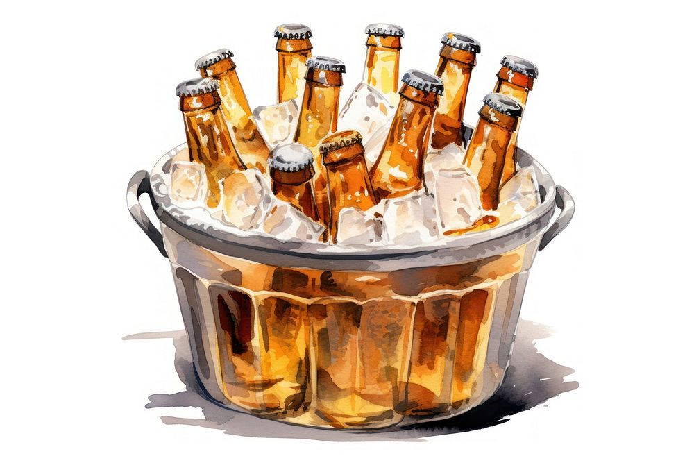 Bottle beer bucket glass. 