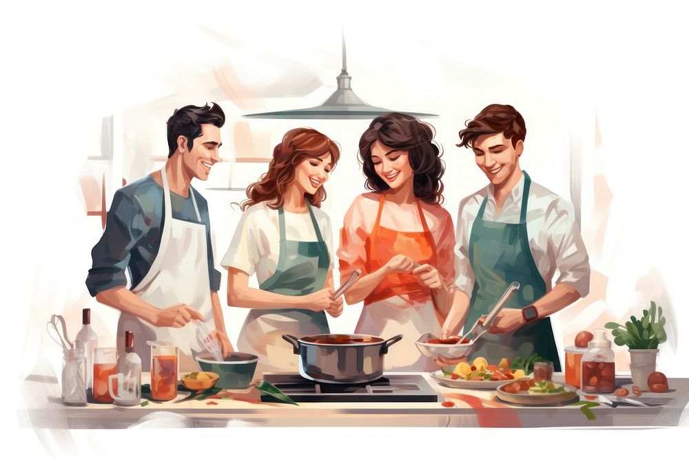 Kitchen cooking adult food. AI generated Image by rawpixel.