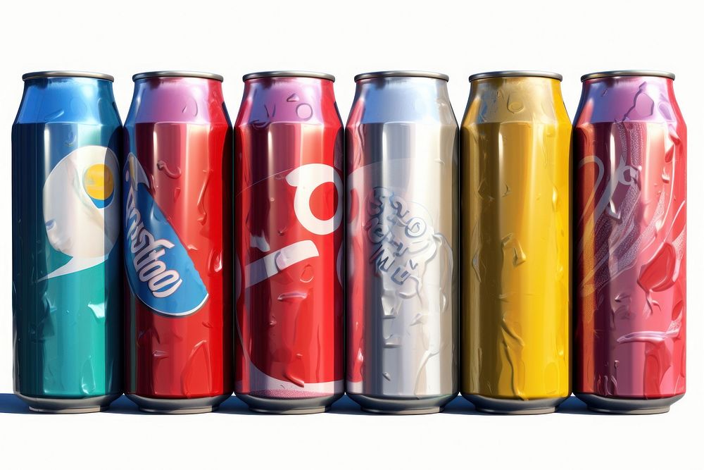 Drink soda tin white background. AI generated Image by rawpixel.