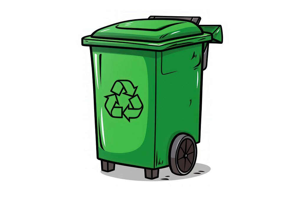 Symbol white background container recycling. AI generated Image by rawpixel.