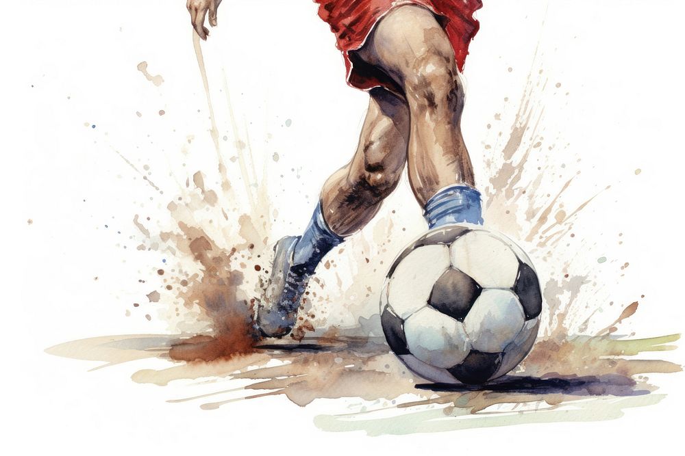 Kicking ball football sports. AI generated Image by rawpixel.