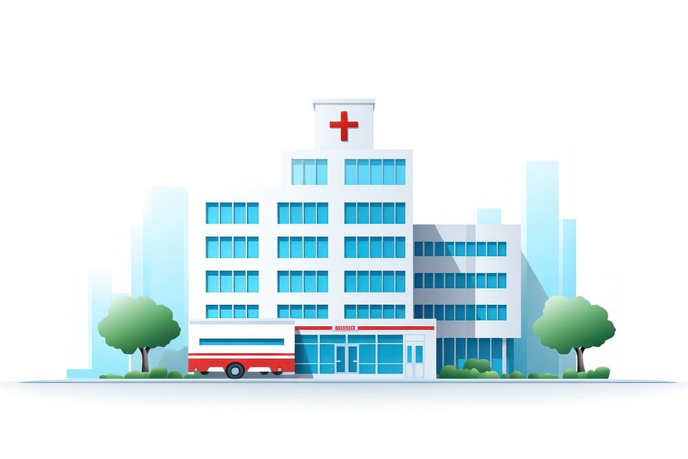 Building architecture hospital symbol. AI generated Image by rawpixel.
