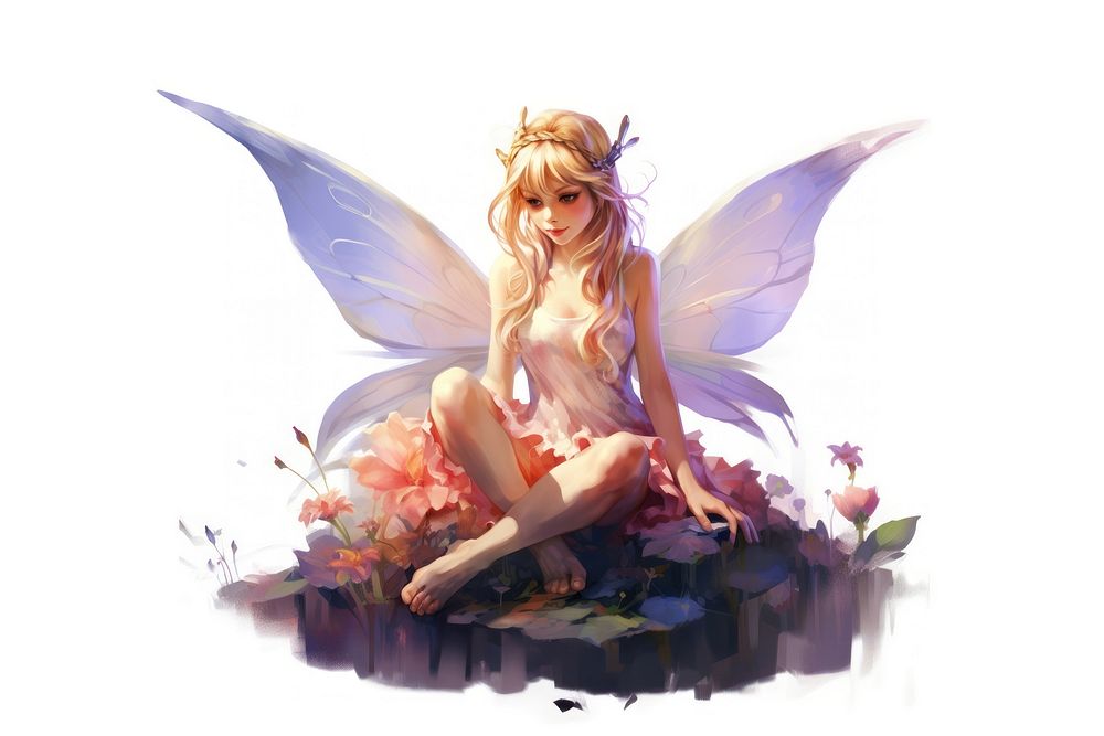Fairy angel anime adult. AI generated Image by rawpixel.