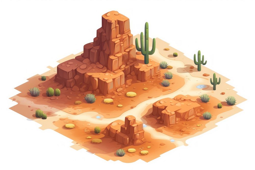 Outdoors desert nature landscape. AI generated Image by rawpixel.