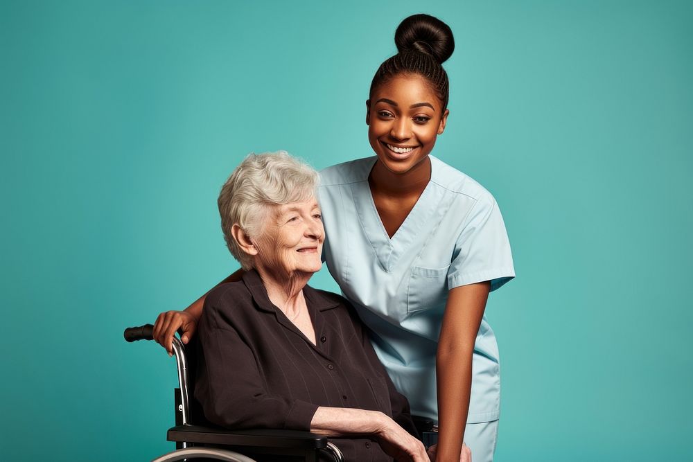 Nurse adult togetherness retirement. AI generated Image by rawpixel.