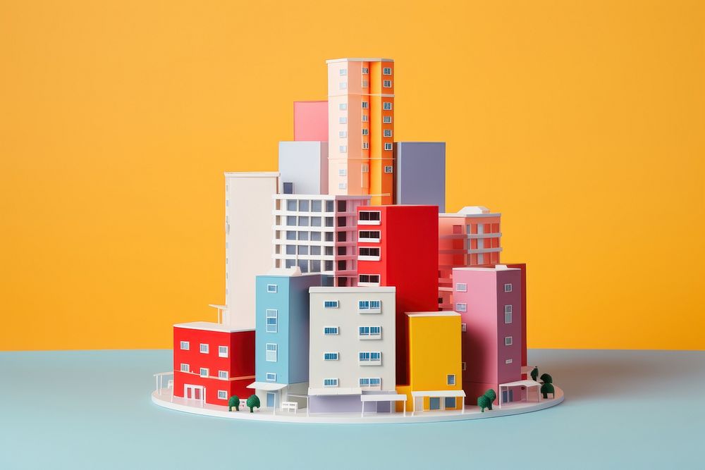Building city architecture toy. AI generated Image by rawpixel.