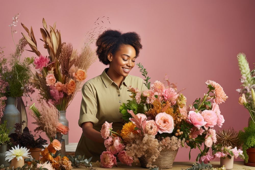 Flower adult plant entrepreneur. AI generated Image by rawpixel.