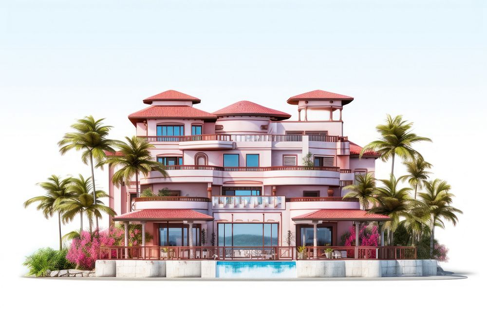 Building resort architecture house. AI generated Image by rawpixel.