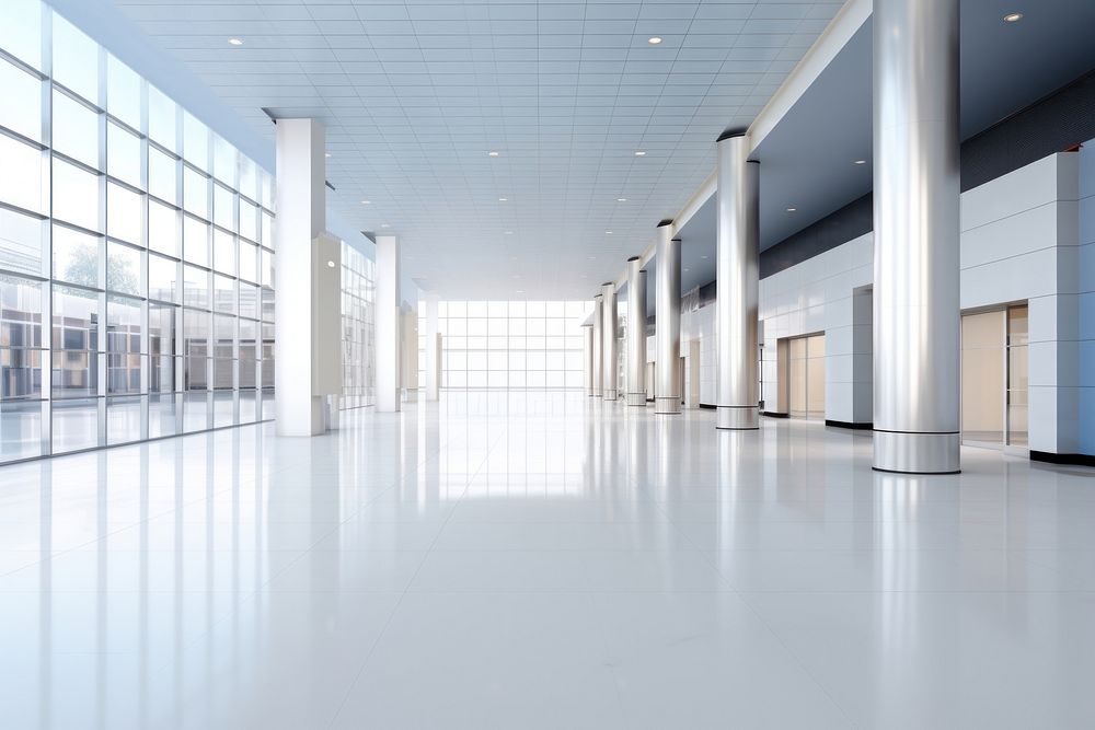 Architecture building corridor flooring. 