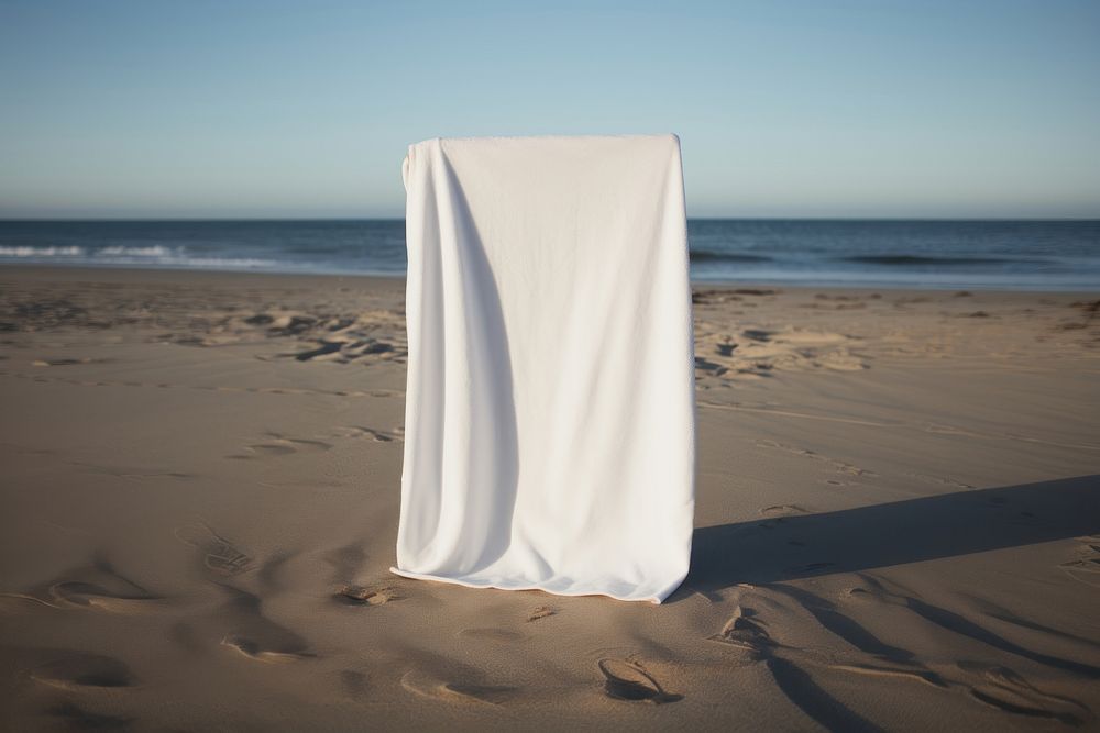 Beach outdoors nature towel. AI generated Image by rawpixel.