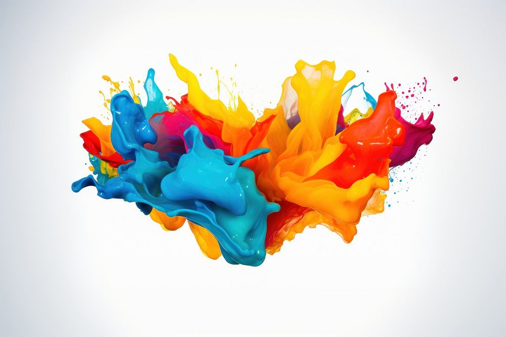 Paint white background creativity splattered. 