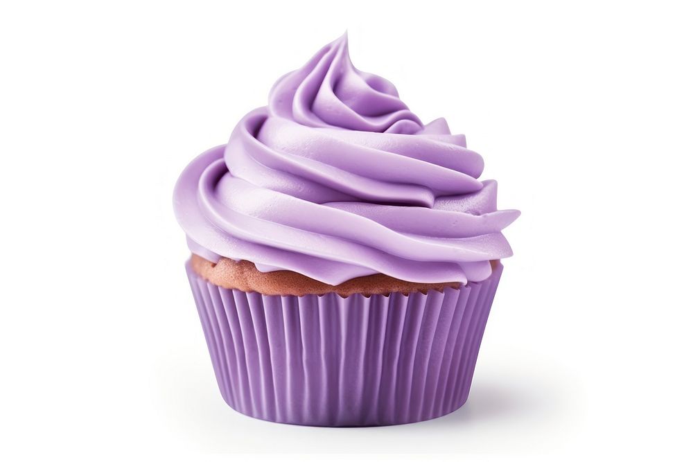 Cupcake dessert purple cream. 