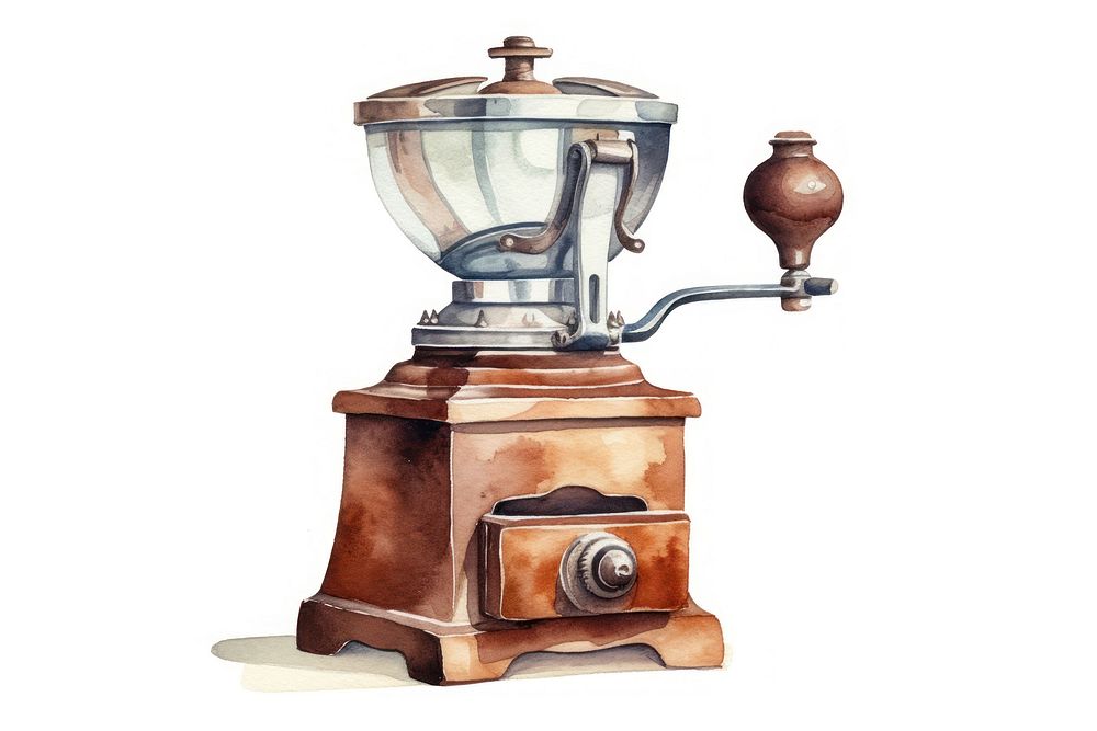Mixer white background coffeemaker technology. AI generated Image by rawpixel.